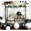Mud Pie Marble and Gold Edge Riser Set, small 3″ x 8″ dia | large 4″ x 10″ dia