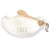 Mud Pie Vintage Inspired Serving Bowl Set with Handles, White