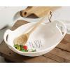 Mud Pie Vintage Inspired Serving Bowl Set with Handles, White