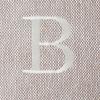 Mud Pie Woven Cotton Initial E Throw Blanket, Taupe, 70 inches x 50 inches(B)