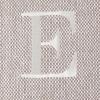 Mud Pie Woven Cotton Initial E Throw Blanket, Taupe, 70 inches x 50 inches(E)
