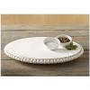 White Beaded Lazy Susan