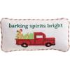 Mud Pie Christmas Barking Spirits Bright Needlepoint Pillow