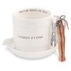 Mud Pie Circa Bacon Cooker Set, cooker 5 1/4″ x 7″ | tongs 4 1/2″