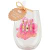 Mud Pie Day Party Cup Ice Cube Set; glass 14 oz | cube 2″(Rose)