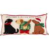 Mud Pie Hooked Holiday Dog Pillow, Christmas, 8″ x 18″(Christmas)