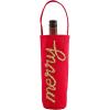 Mud Pie Sequin Wine Bag, Red, 15″ x 5″(Red)