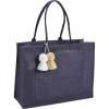 Mud Pie Women’s Jute Tote, Navy, 18.5″ x 14″(Navy)