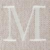 Mud Pie Woven Cotton Initial E Throw Blanket, Taupe, 70 inches x 50 inches(M)