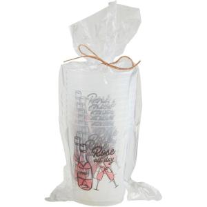 Mud Pie 16 oz Print Party Cup, Clear