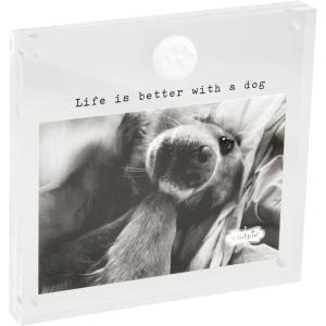 Mud Pie 4X6 Acrylic Dog Paw Frame; 6 1/2″ X 7″