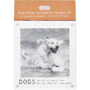 Mud Pie Acrylic Paw Print Frame; 5 1/2″ x 5″