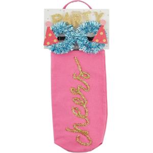 Mud Pie Cheers Wine Bag Glasses Set;
