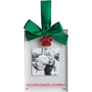 Mud Pie Christmas Paw Print Ornament Frame
