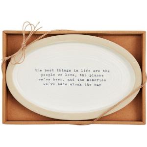 Mud Pie Farmhouse Sentiment Plate, Best, 6 1/2″ X 11″(Best)