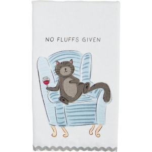 Mud Pie No Fluffs Cat RIC Rac Towel; 26″ x 16 1/2″