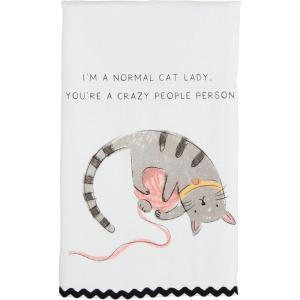 Mud Pie Normal Cat RIC Rac Towel; 26″ x 16 1/2″