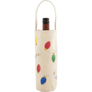 Mud Pie Sequin Wine Bag, Red, 15″ x 5″(White)