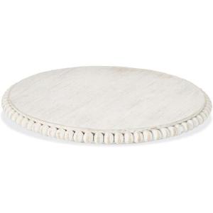 White Beaded Lazy Susan