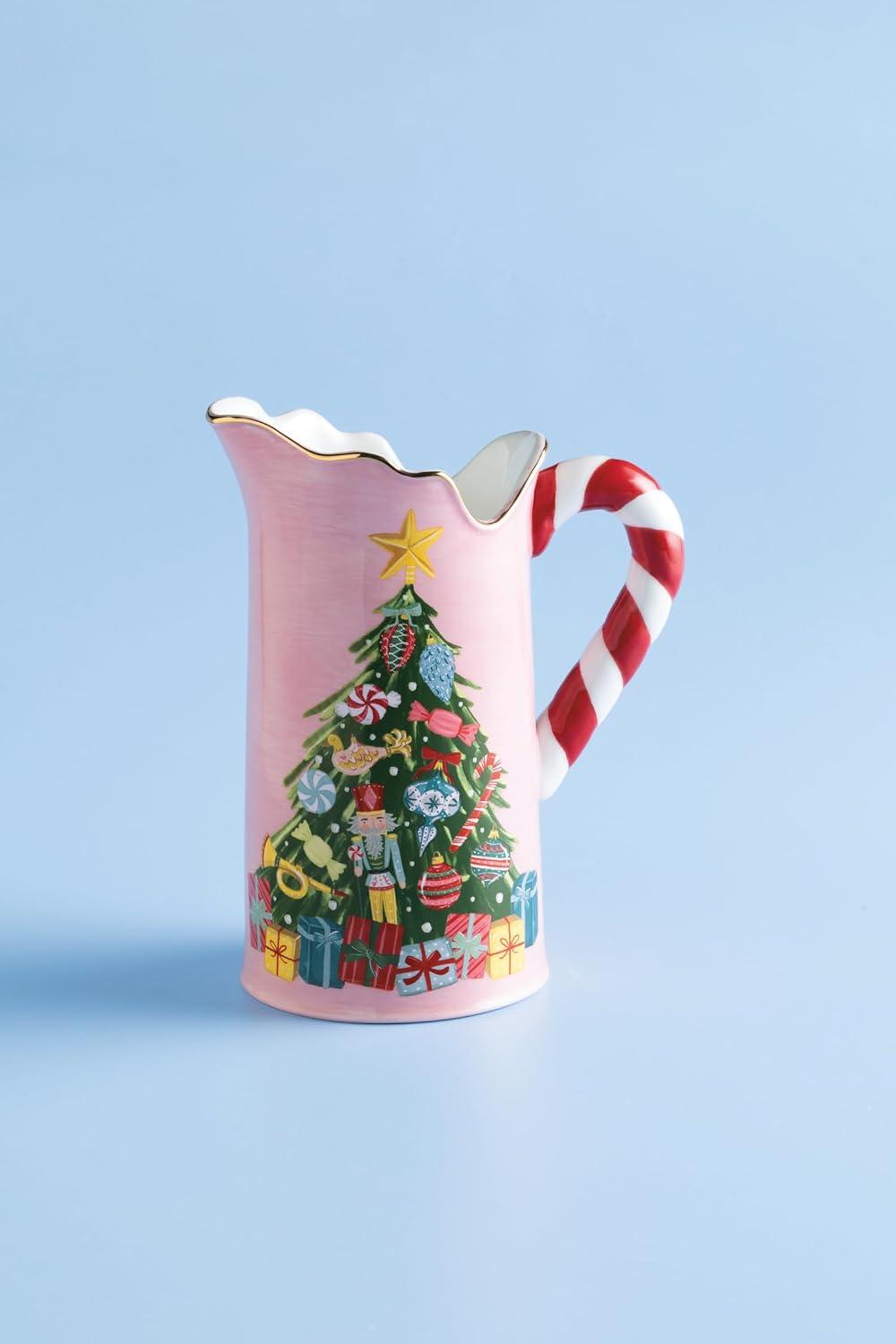 image:imageMud Pie Christmas Tree Candy Cane Handle Pitcher