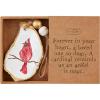 Mud Pie Cardinal Oyster Ornament; 4″ x 2 3/4″