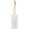 Mud Pie White Christmas Ornament, Angel, 4 1/2″ x 2″(4 1/2″ x 2″)