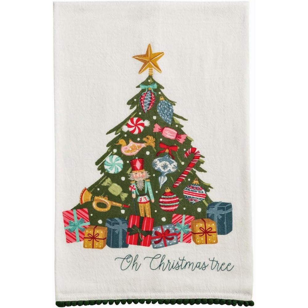image:imageMud Pie Christmas Christmas Tree Pom Trim Towel