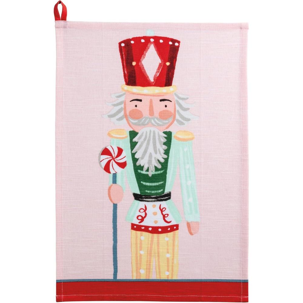 image:imageMud Pie Christmas Green Nutcracker TowelPink