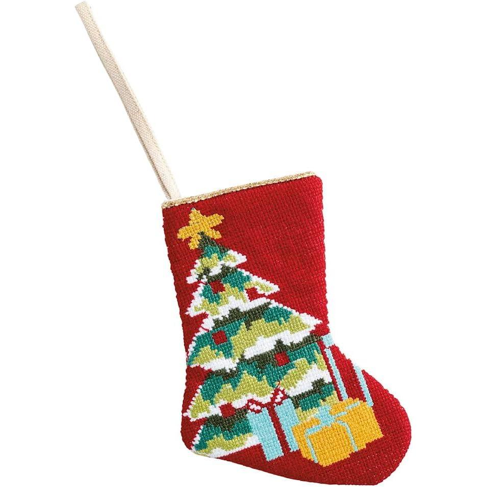 image:imageMud Pie Christmas Tree Mini Needlepoint Stocking