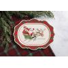 Mud Pie Christmas Santa Sleigh Tartan Platter