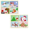 Mud Pie Kids 4 in 1 Holiday Puzzle, Santa, 7 1/2″ x 10 3/4″