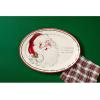 Mud Pie Vintage Santa Christmas Platter, 11 1/2″ x 15 1/2″, White