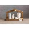 Mud Pie White Christmas Wood Nativity, 6″ x 8 1/2″
