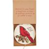 Mud Pie Boxed Cardinal Christmas Ornament, 5″ x 4 3/4″