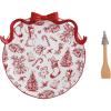 Mud Pie Christmas Bow Toile Plate Set