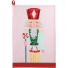 Mud Pie Christmas Green Nutcracker Towel(Pink)