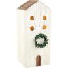 Mud Pie Christmas House, White, 8″ x 5″