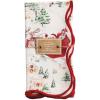Mud Pie Christmas Santa Scene Scallop Napkin Set
