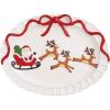 Mud Pie Christmas Santa Sleigh Platter
