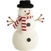 Mud Pie Christmas Small Crochet Snowman Sitter