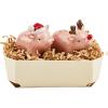 Mud Pie Farm Animal Christmas Shaker, Pig, 2 1/2″ x 2 1/2″