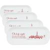 Mud Pie Oh Holy Toile Everything Plate Platters & Trays, 4″ x 9″, WHITE(4″ x 9″ (Pack of 4))