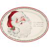 Mud Pie Vintage Santa Christmas Platter, 11 1/2″ x 15 1/2″, White