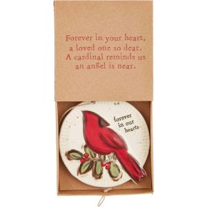 Mud Pie Boxed Cardinal Christmas Ornament, 5″ x 4 3/4″