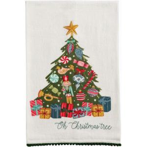 Mud Pie Christmas Christmas Tree Pom Trim Towel
