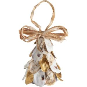 Mud Pie Christmas Gold Oyster Tree Light-Up Ornament