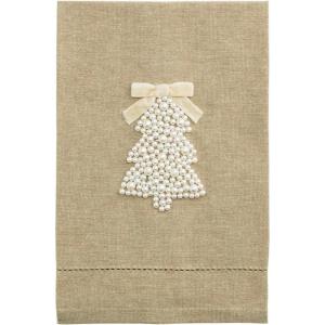 Mud Pie Christmas Tree White Christmas Pearl Towel