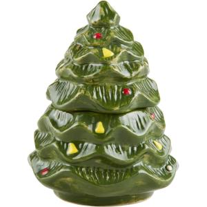Mud Pie Mini Christmas Cookie Jar, Tree, 5″ x 3 1/4″