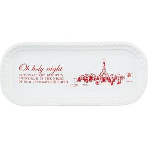 Mud Pie Oh Holy Toile Everything Plate Platters & Trays, 4″ x 9″, WHITE(4″ x 9″)