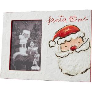 Mud Pie Santa And Me Painted Frame; 7 1/2″ x 8 1/2″